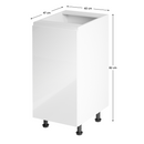 Alsószekrény, fehér/fehér extra magasfényű, balos, AURORA D40