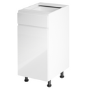 Alsószekrény, fehér/fehér extra magasfényű, balos, AURORA D40S1