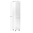 Élelmiszer szekrény, fehér/fehér extra magasfényű, jobbos, AURORA D40SP