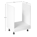 Szekrény a beépíthető készülékekre, fehér/fehér extra magasfényű, AURORA D60ZK