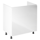 Mosogatószekrény, fehér/fehér extra magasfényű, AURORA D80Z