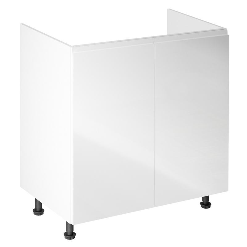 Mosogatószekrény, fehér/fehér extra magasfényű, AURORA D80Z