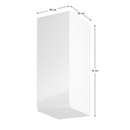 Felsőszekrény, fehér/fehér extra magasfényű, balos, AURORA G30