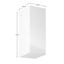 Felsőszekrény, fehér/fehér extra magasfényű, jobbos, AURORA G30