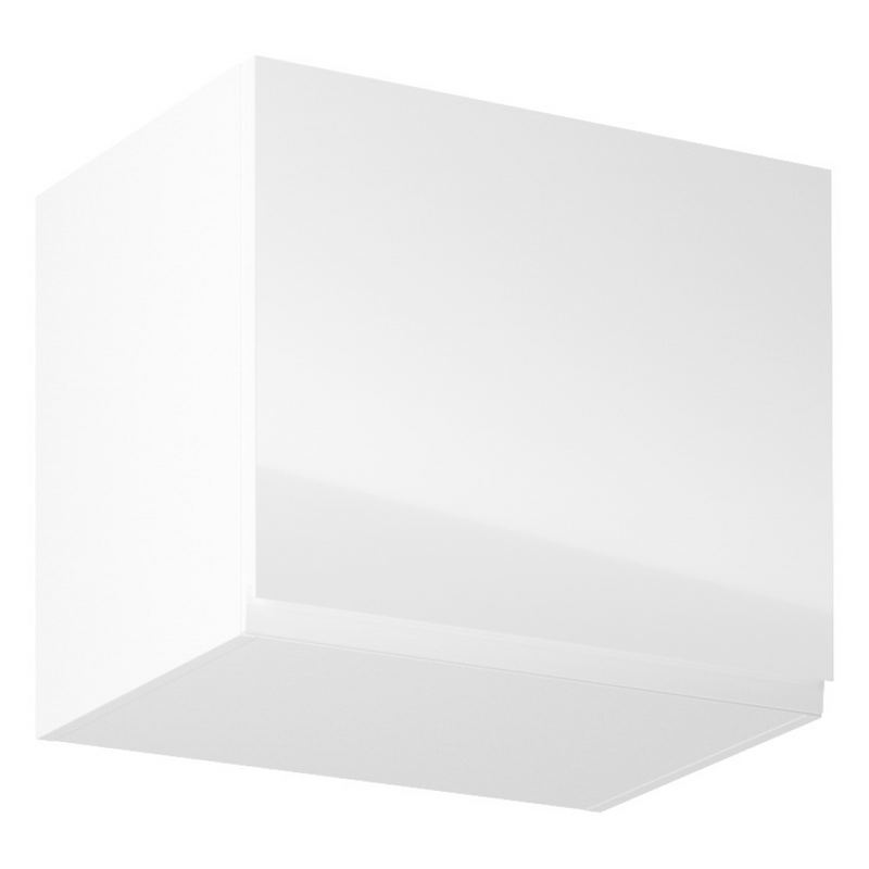 Felsőszekrény, fehér/fehér extra magasfényű, AURORA G50K