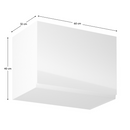 Felsőszekrény, fehér/fehér extra magasfényű, AURORA G60K