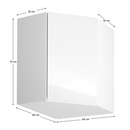 Felsőszekrény, fehér/fehér extra magasfényű, AURORA G60N