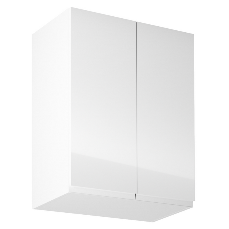 Felsőszekrény, fehér/fehér extra magasfényű, AURORA G602F