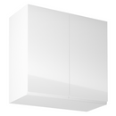 Felsőszekrény, fehér/fehér extra magasfényű, AURORA G80