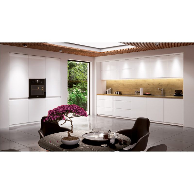 Élelmiszer szekrény, fehér/fehér extra magasfényű, balos, AURORA D60R