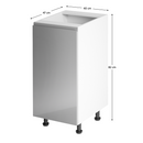 Alsószekrény, fehér/szürke extra magasfényű, balos, AURORA D40