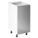 Alsószekrény, fehér/szürke extra magasfényű, jobbos, AURORA D40