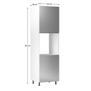 Élelmiszer szekrény, fehér/szürke extra magasfényű, jobb, AURORA D60P