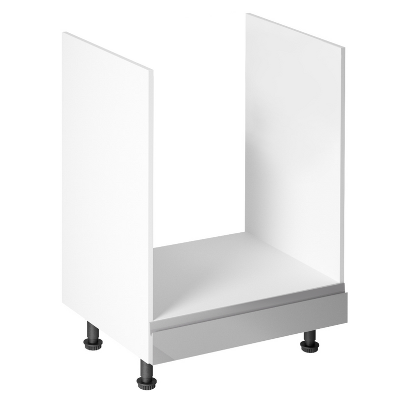 Szekrény a beépíthető készülékekhez, fehér/szürke extra magasfényű, AURORA D60ZK