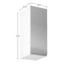 Felsőszekrény, fehér/szürke extra magasfényű, jobbos, AURORA G30