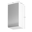 Felsőszekrény, fehér/szürke extra magasfényű, balos, AURORA G40