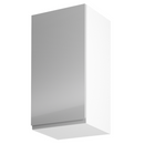 Felsőszekrény, fehér/szürke extra magasfényű, balos, AURORA G40