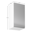 Felsőszekrény, fehér/szürke extra magasfényű, jobbos, AURORA G40