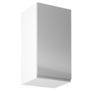 Felsőszekrény, fehér/szürke extra magasfényű, jobbos, AURORA G40