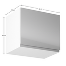 Felsőszekrény, fehér/szürke extra magasfényű, AURORA G50K