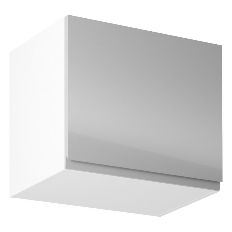 Felsőszekrény, fehér/szürke extra magasfényű, AURORA G50K