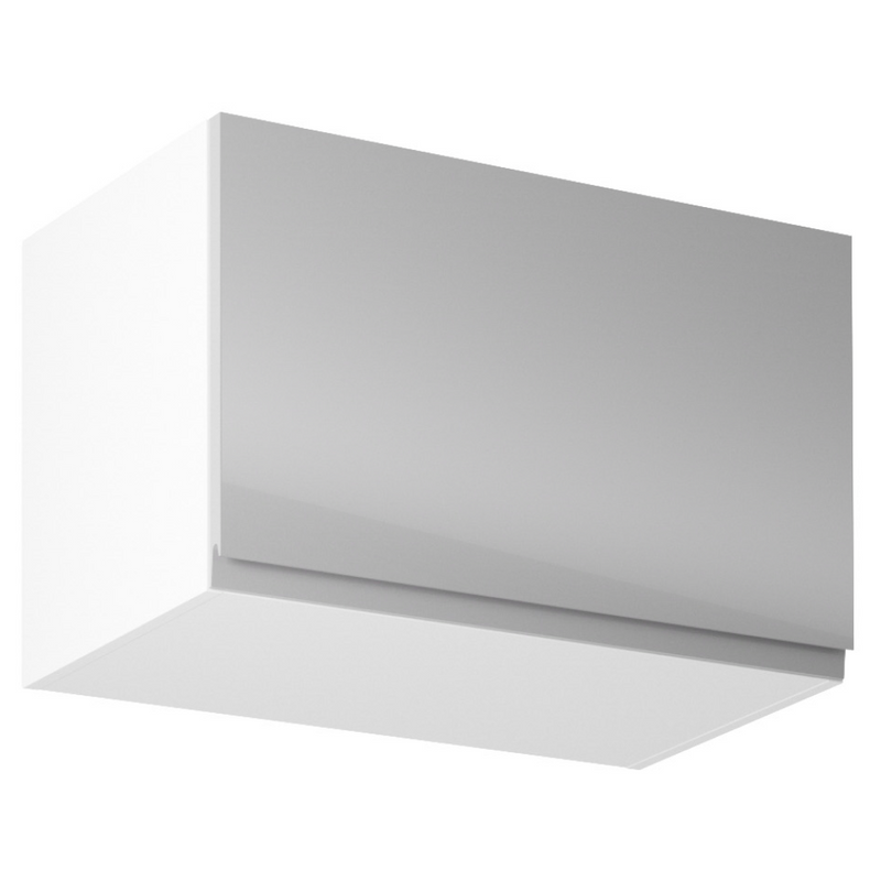 Felsőszekrény, fehér/szürke extra magasfényű, AURORA G60KN