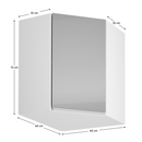 Felsőszekrény, fehér/szürke extra magasfényű, AURORA G60N