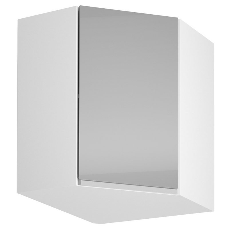 Felsőszekrény, fehér/szürke extra magasfényű, AURORA G60N