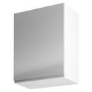 Felsőszekrény, fehér/szürke extra magasfényű, balos, AURORA G601F