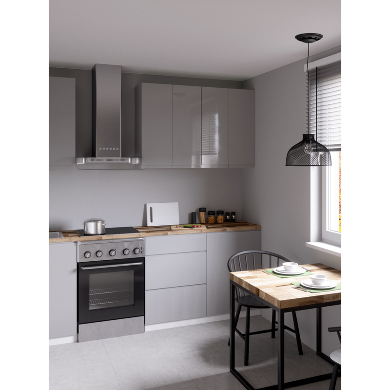 Alsószekrény, fehér/szürke extra magasfényű HG, AURORA D60S3