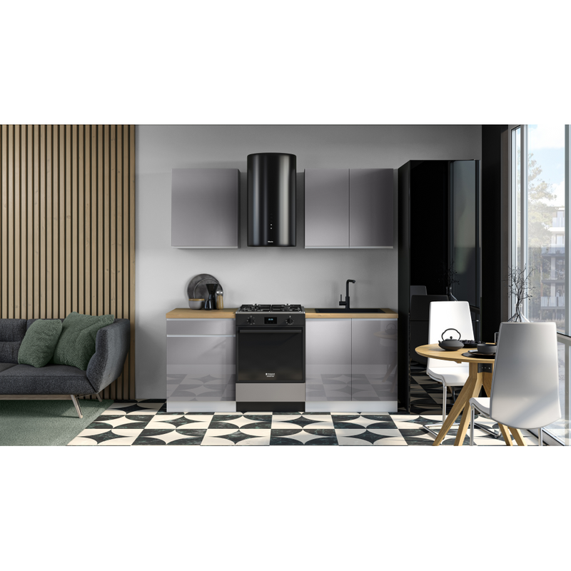 Mosogatószekrény, fehér/szürke extra magasfényű, AURORA D80Z