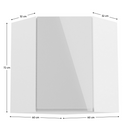 Felsőszekrény, fehér/fehér extra magasfényű, AURORA G60N