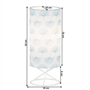 Asztali lámpa, fém/fehér textil lámpaernyő, AVAM