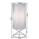 Asztali lámpa, fém/szürke textil lámpaernyő, AVAM