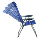 Állítható kerti szék, kék/szürke, AVELAR