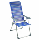 Állítható kerti szék, kék/szürke, AVELAR