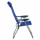 Állítható kerti szék, kék/szürke, AVELAR