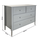 Komód, szürke, AVIELA