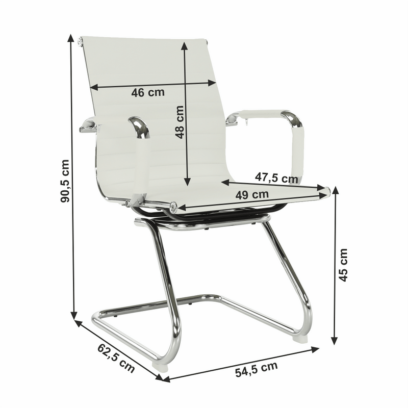 Tárgyalószék, fehér, AZURE 2 NEW TYP 2