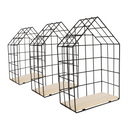 Szett 3 polc, természetes/fekete, AZURI