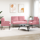 vidaXL Ülőgarnitúrák párnával 3 pcs Rózsaszín 115 x 56 x 80 cm Furnér