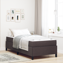 vidaXL Boxrugós ágy Sötét Barna 100 x 200 cm szövet