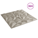 vidaXL Fali panelek 24 pcs Ametiszt Beton 50 x 50 cm XPS Hab