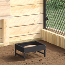 vidaXL Madár Etető Fekete 80 x 28 x 13.5 cm Hidegen Hengerelt Acél