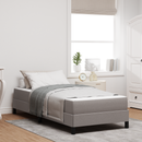 vidaXL Boxrugós ágy matracmal Tópszínű 90 x 200 cm szövet