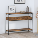 vidaXL Konzolasztal polcokkal Régi fa 100 x 29 x 75 cm Faanyag