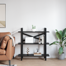 vidaXL Könyvespolc Fekete tölgy 100 x 33,5 x 102 cm Faanyag
