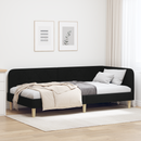 vidaXL Sarokágy keret Fekete 100 x 200 cm szövet
