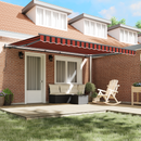 vidaXL Behúzható napellenző narancssárga és barna 450 × 350 cm