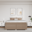vidaXL Ágykeret matracmal Cappuccino 180 x 200 cm szövet
